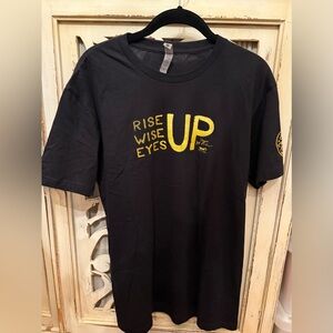 Hamilton Rise Up Wise Up Eyes Up Black T-Shirt NWOT